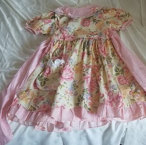 Yellow Floral Dress with attached bag